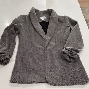 Nine West Charcoal Herringbone Blazer